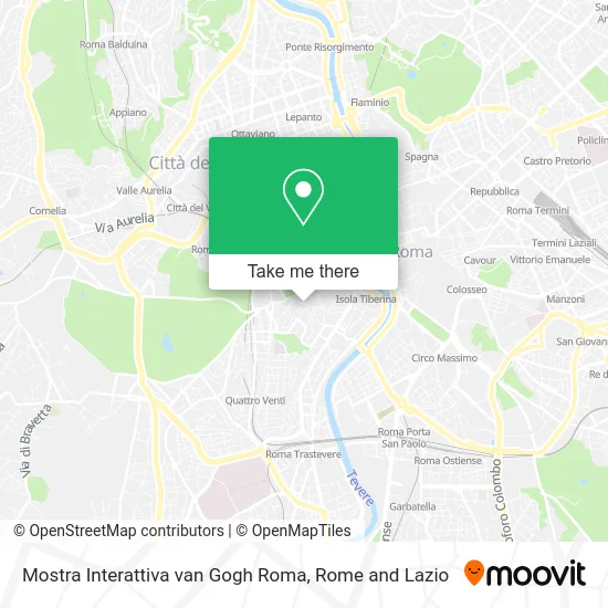 Van Gogh Interactive Exhibition Rome map