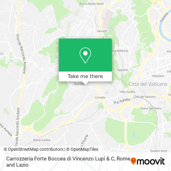 Carrozzeria Forte Boccea di Vincenzo Lupi & C map