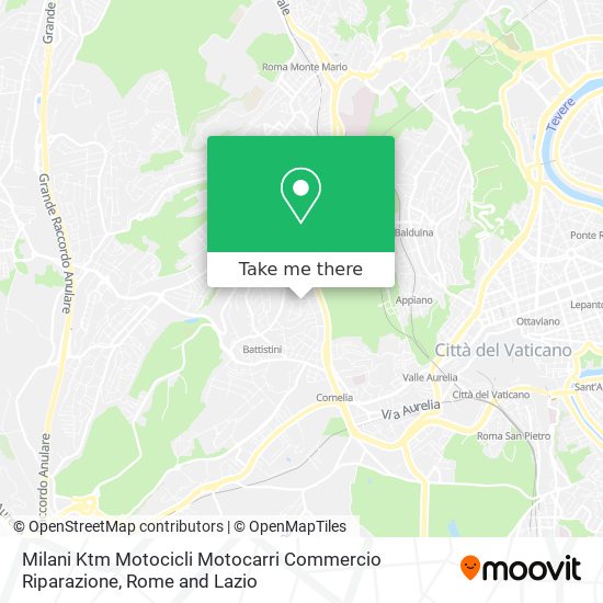 Milani Ktm Motocicli Motocarri Commercio Riparazione map