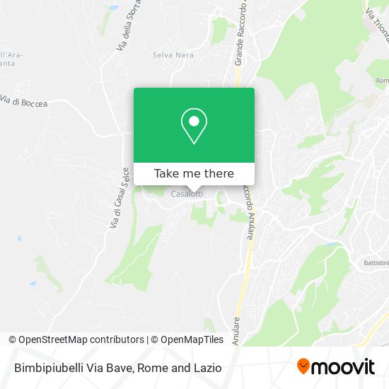 Bimbipiubelli Via Bave map