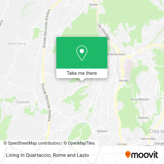 Living in Quartaccio map