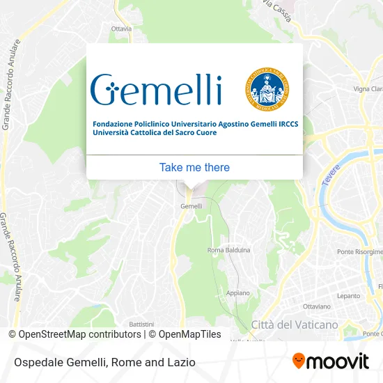 Gemelli Hospital map