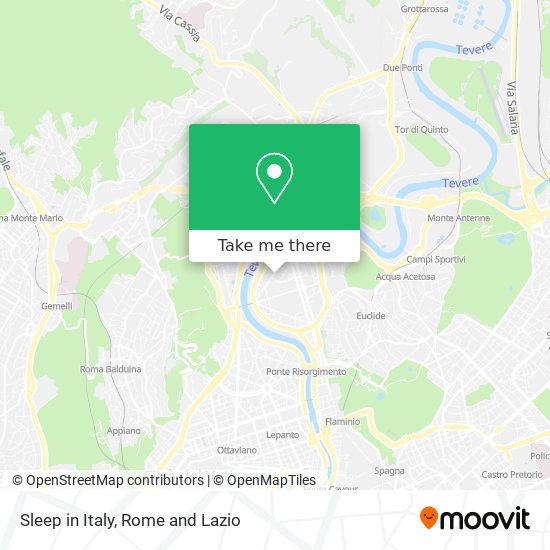 Sleep in Italy map