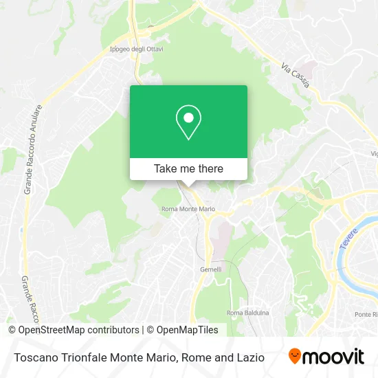 Toscano Trionfale Monte Mario map