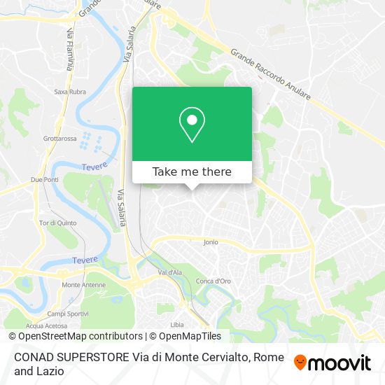 CONAD SUPERSTORE Via di Monte Cervialto map
