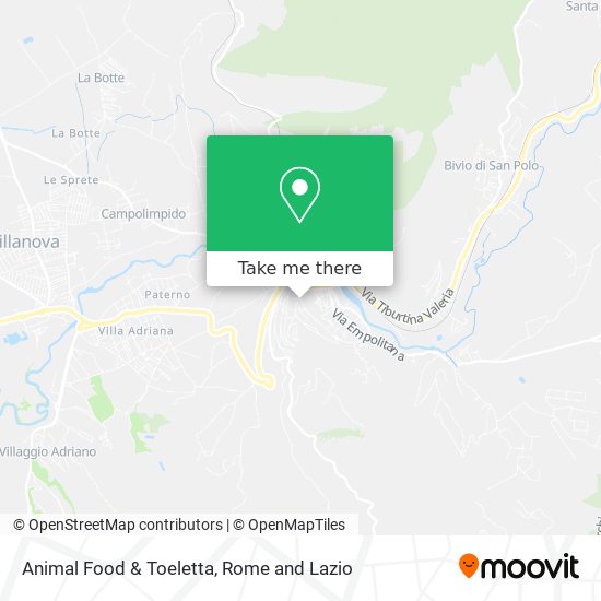 Animal Food & Toeletta map