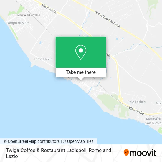 Twiga Coffee & Restaurant Ladispoli map