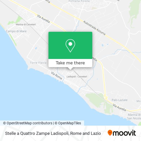 Stelle a Quattro Zampe Ladispoli map