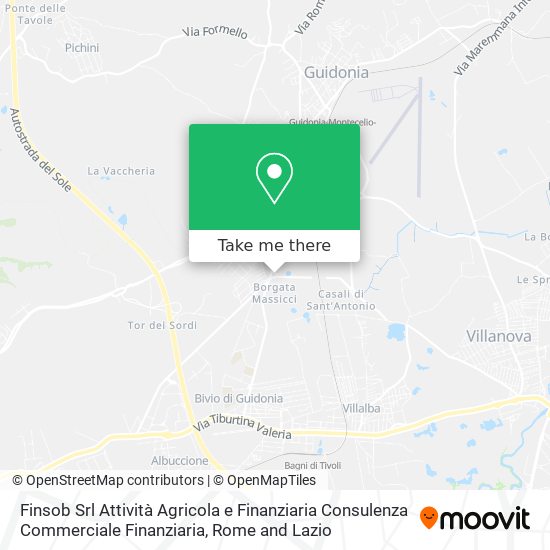 Finsob Srl Attività Agricola e Finanziaria Consulenza Commerciale Finanziaria map