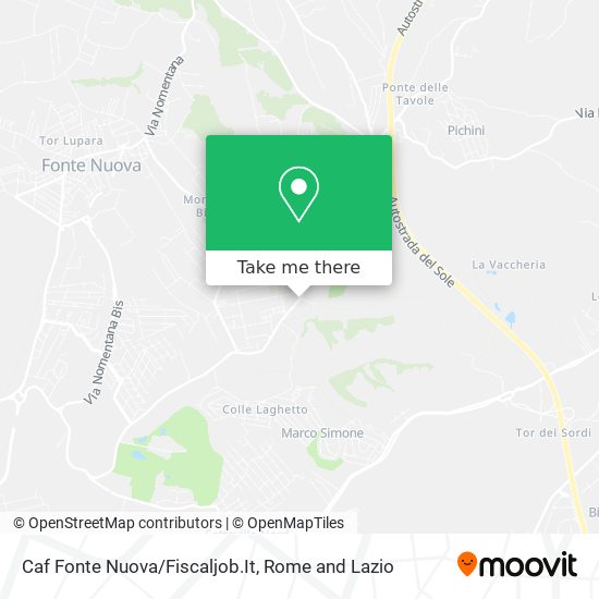 Caf Fonte Nuova/Fiscaljob.It map