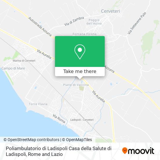 Poliambulatorio di Ladispoli Casa della Salute di Ladispoli map