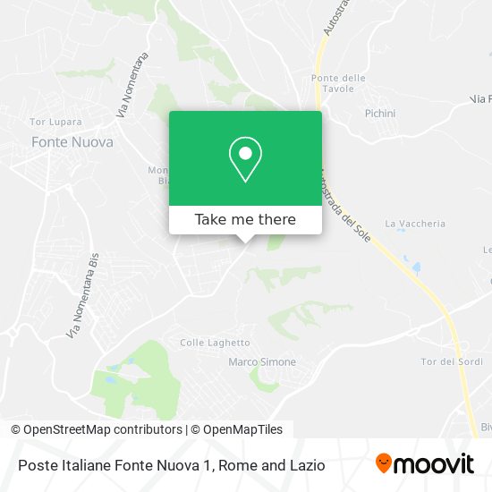 Poste Italiane Fonte Nuova 1 map