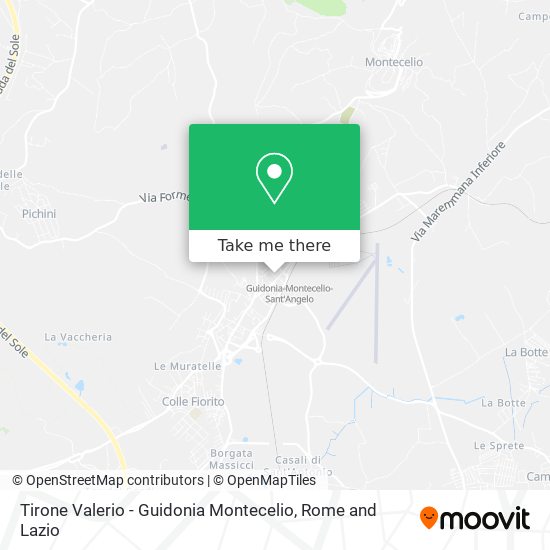 Tirone Valerio - Guidonia Montecelio map