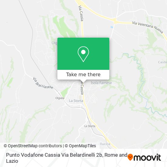 Punto Vodafone Cassia Via Belardinelli 2b map