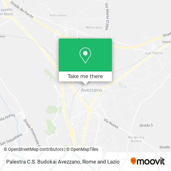 Palestra C.S. Budokai Avezzano map