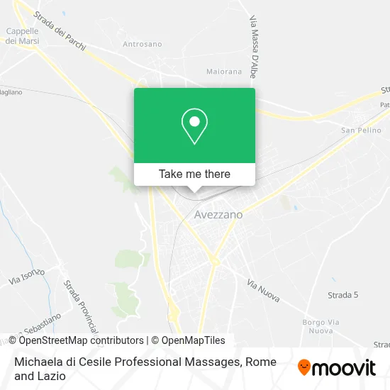 Michaela di Cesile Professional Massages map