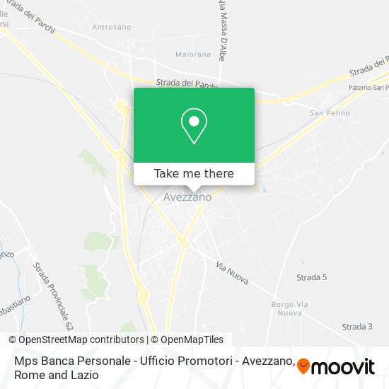 Mps Banca Personale - Ufficio Promotori - Avezzano map