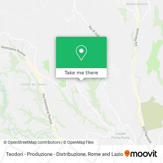 Teodori - Produzione - Distribuzione map