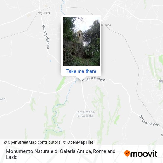 Monumento Naturale di Galeria Antica map