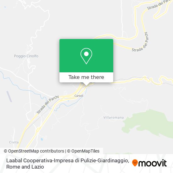 Laabal Cooperativa-Impresa di Pulizie-Giardinaggio map