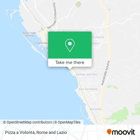 Pizza a Volontá map