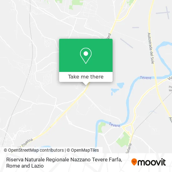 Nazzano Tevere Farfa Regional Nature Reserve map