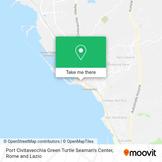 Port Civitavecchia Green Turtle Seaman's Center map