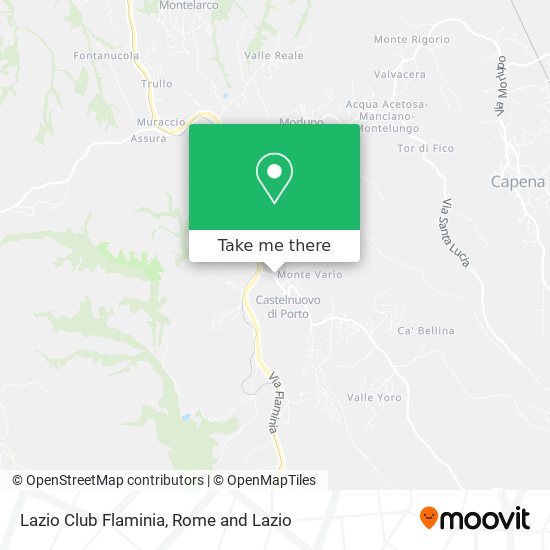 Lazio Club Flaminia map