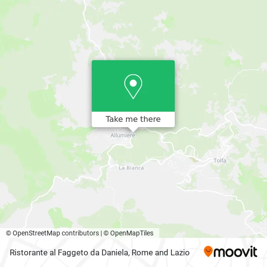 Restaurant at Faggeto by Daniela map