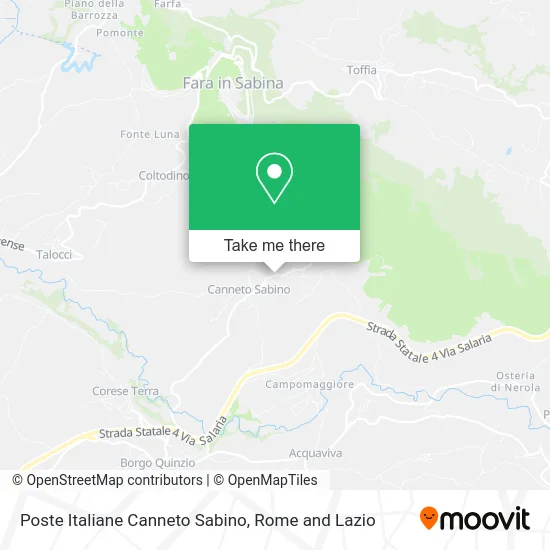 Italian Post Office Canneto Sabino map