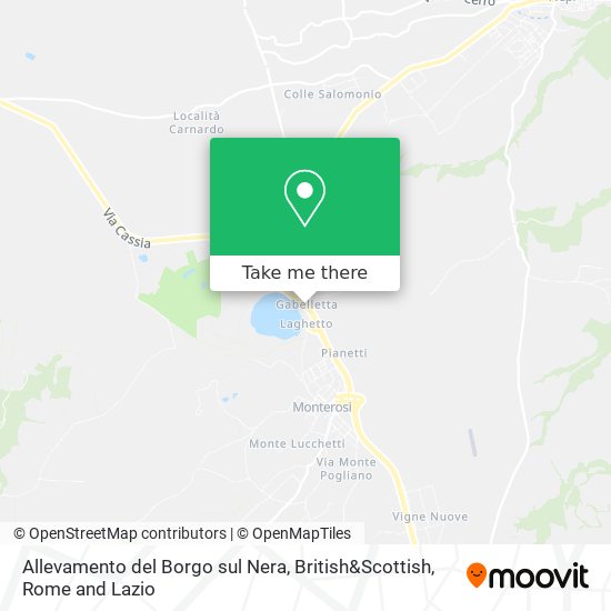 Allevamento del Borgo sul Nera, British&Scottish map
