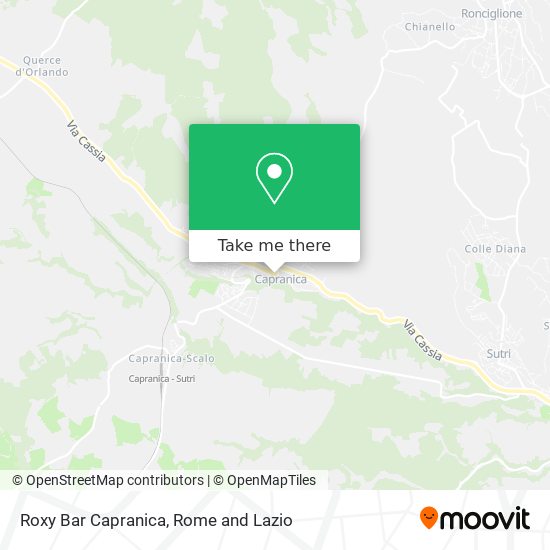 Roxy Bar Capranica map