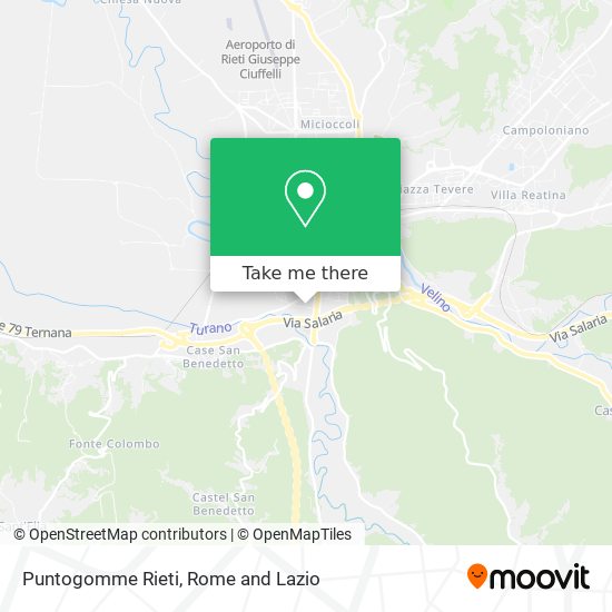Puntogomme Rieti map