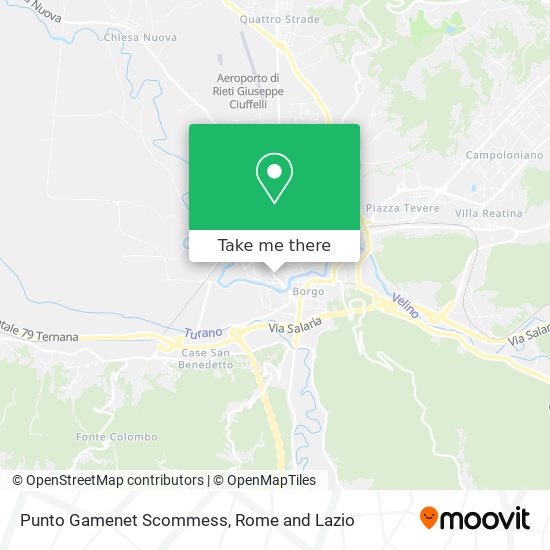 Punto Gamenet Scommess map