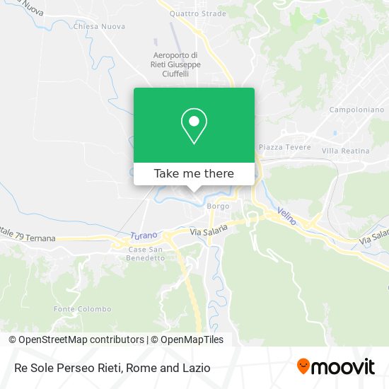 Re Sole Perseo Rieti map