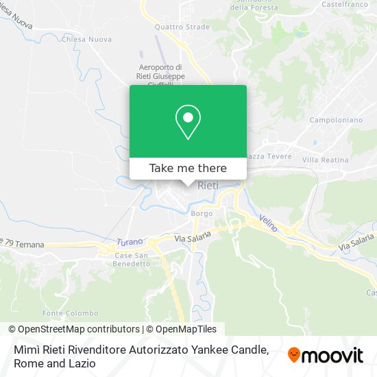 Mìmì Rieti Rivenditore Autorizzato Yankee Candle map