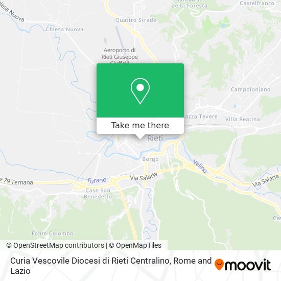 Curia Vescovile Diocesi di Rieti Centralino map