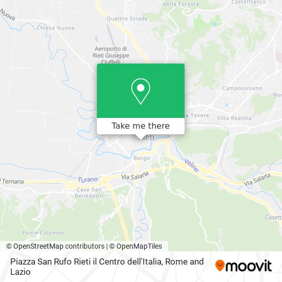 Piazza San Rufo Rieti il Centro dell'Italia map