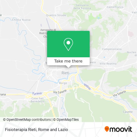 Fisioterapia Rieti map