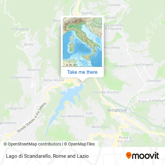 Scandarello Lake map