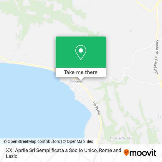 XXI Aprile Srl Semplificata a Soc Io Unico map