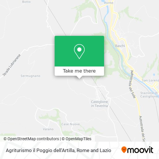 Agriturismo il Poggio dell'Artilla map