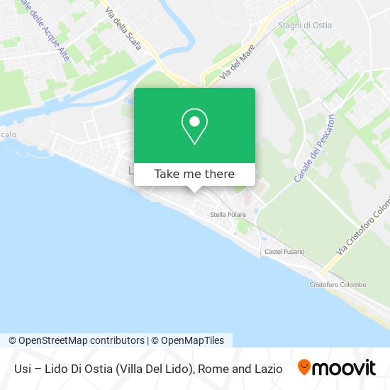 Usi – Lido Di Ostia (Villa Del Lido) map
