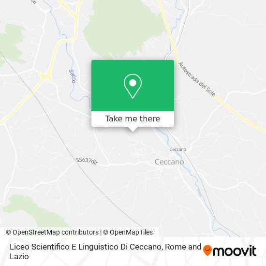 Liceo Scientifico E Linguistico Di Ceccano map