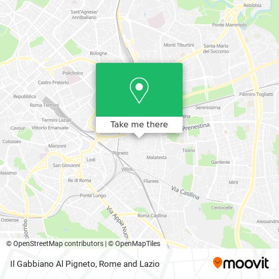 Il Gabbiano Al Pigneto map