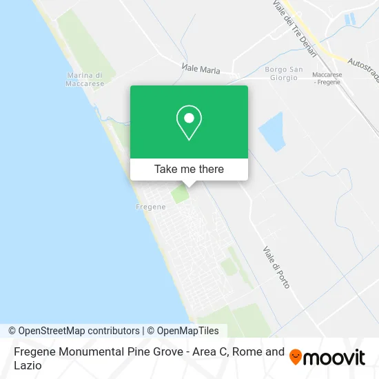 Fregene Monumental Pine Grove - Area C map