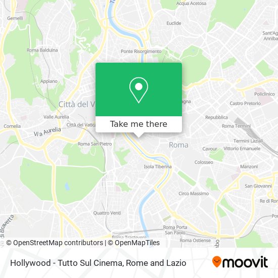 Hollywood - Tutto Sul Cinema map