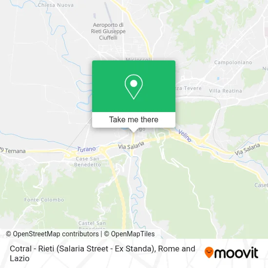 Cotral - Rieti (Salaria Street - Ex Standa) map