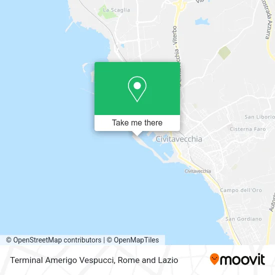 Terminal Amerigo Vespucci map