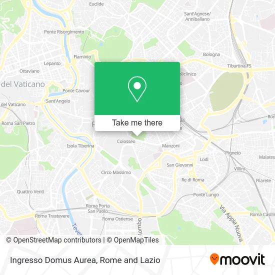 Domus Aurea Entrance map